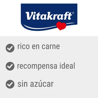 Vitakraft. Rico en carne, recompensa ideal, sin azúcar.