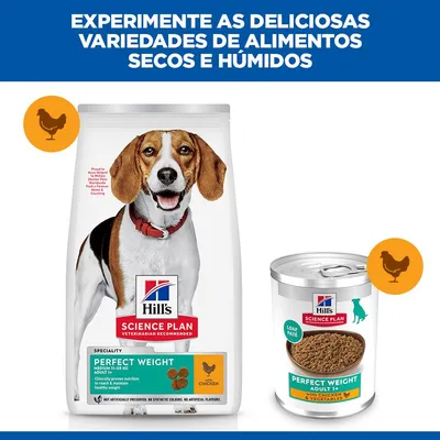 Hill's Science Plan Adult 1+ Perfect Weight com frango e legumes