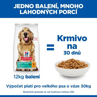 Hill's Science Plan Perfect Weight Adult 1+ Large kuracie