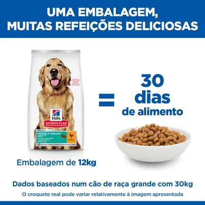 Hill's Science Plan Adult 1+ Perfect Weight Large com frango
