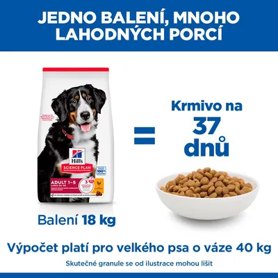 Hill's Science Plan Adult 1-5 Large s kuracím