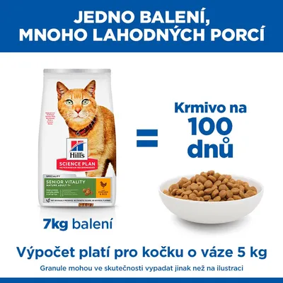 Hill's Science Plan Senior Vitality Mature Adult 7+ kuracie s ryžou