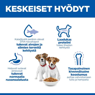 Tärkeimmät edut: Kalaöljystä saatava DHA tukee aivojen ja silmien kehitystä, helposti sulavat ainesosat edistävät ruoansulatusta, korkealaatuinen proteiini auttaa lihasten rakentamisessa, tasapainoiset kivennäisaineet vahvistavat luita. Tärkeimmät edut: Kalaöljystä saatava DHA tukee aivojen ja silmien kehitystä, helposti sulavat ainesosat edistävät ruoansulatusta, korkealaatuinen proteiini auttaa lihasten rakentamisessa, tasapainoiset kivennäisaineet vahvistavat luita.