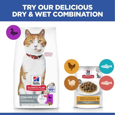 Hill's Science Plan Sterilised Cat Adult 1-6 Duck