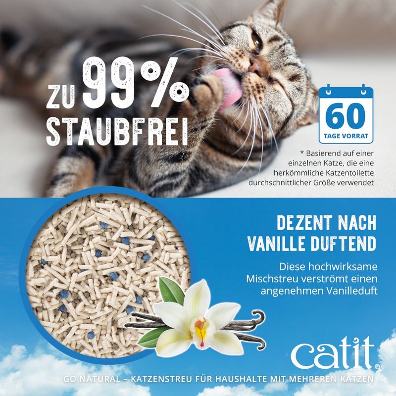Catit Go Natural! borsó + bentonit alom vanília illattal