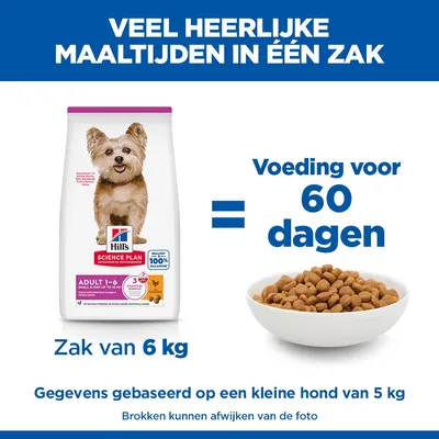 Hill's Science Plan Adult 1-6 Small & Mini met Kip