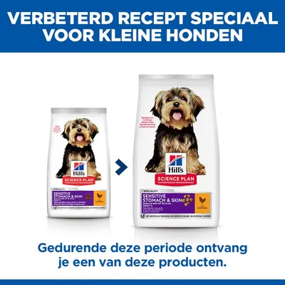 Hill's Science Plan Sensitive Stomach & Skin Adult 1+ Small & Mini met Kip
