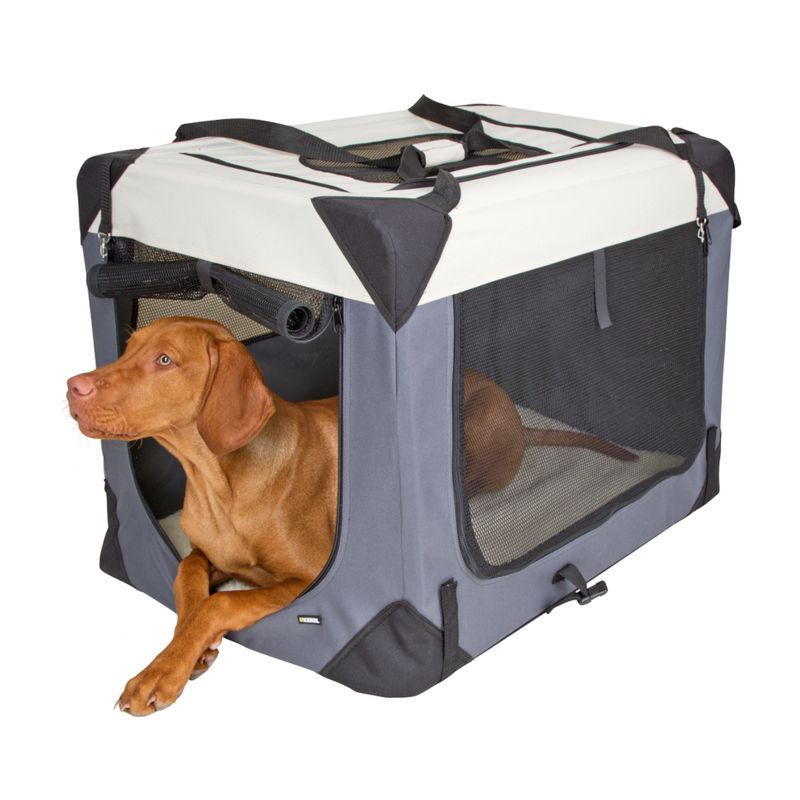 Kerbl Pet Transportbox Journey, grau/beige