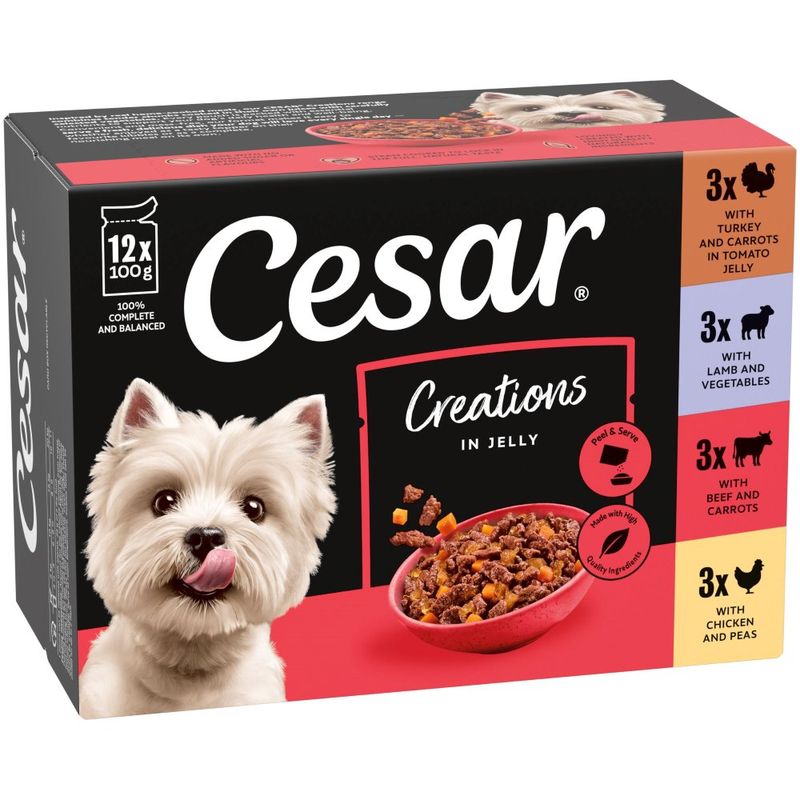 Cesar Cesar Creations Adult Wet Dog Food pet food packaging