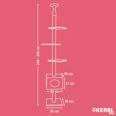 Kerbl Pet Arbre à chat Ferdi, blanc