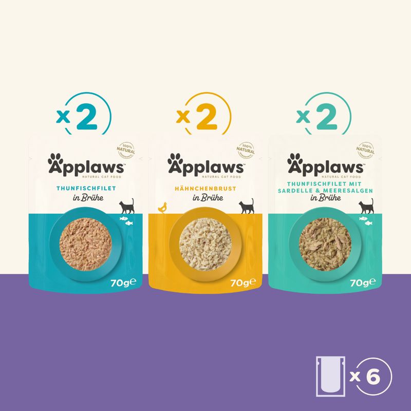 Sparpaket Applaws Pouch mit Brühe 48 x 70 g