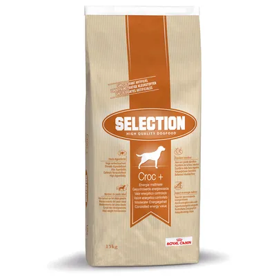 Royal Canin Selection Croc+ Hundefutter, 15kg. Hohe Verdaulichkeit, moderater Energiegehalt, ohne künstliche Farbstoffe.