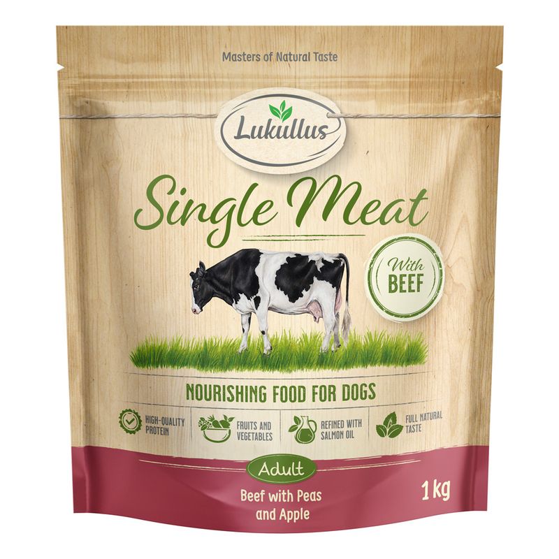Lukullus Lukullus Single Beef Adult Dry Dog Food pet food packaging