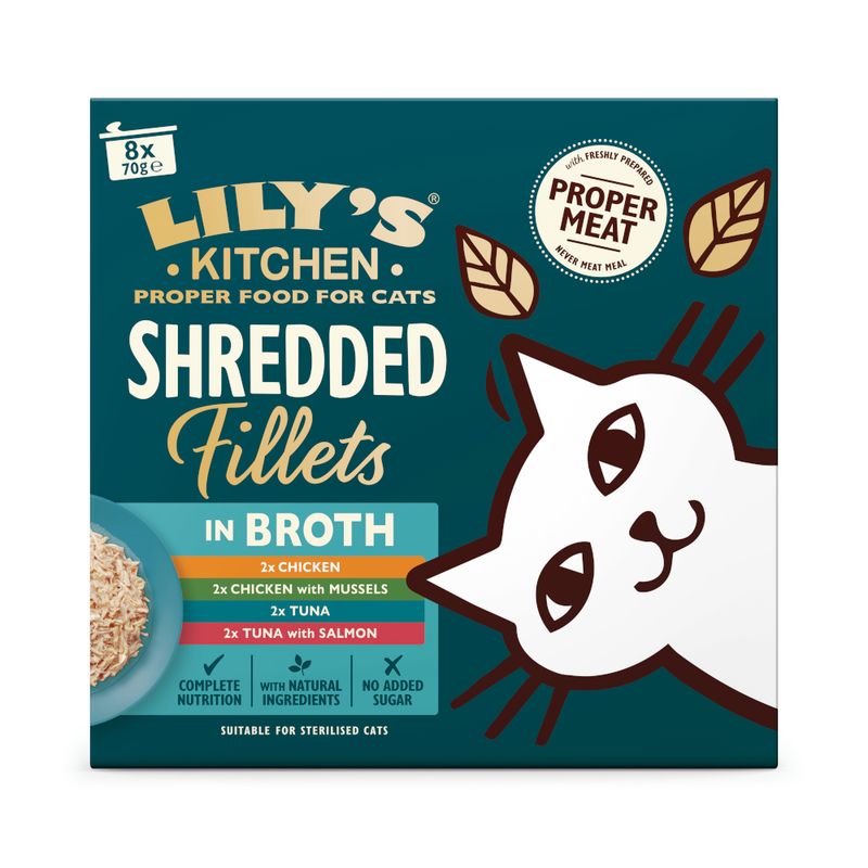 Lily's Kitchen Shredded Fillets dla kotów, 8 x 70 g