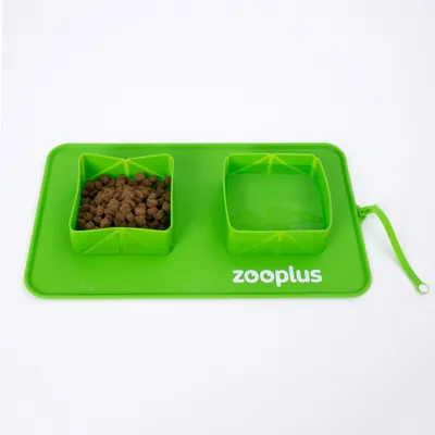 zooplus Exclusive Double Travel Bowl, green - Freebie - 2 x 350 ml zooplus Exclusive Double Travel Bowl, green - Freebie - 2 x 350 ml