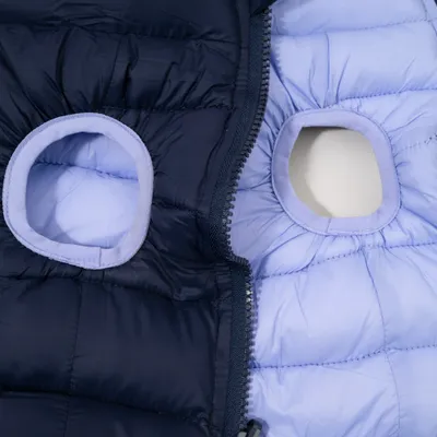 Nomad Tales Bloom Hundemantel Puffer, lila/marineblau Nomad Tales Bloom Hundemantel Puffer, lila/marineblau