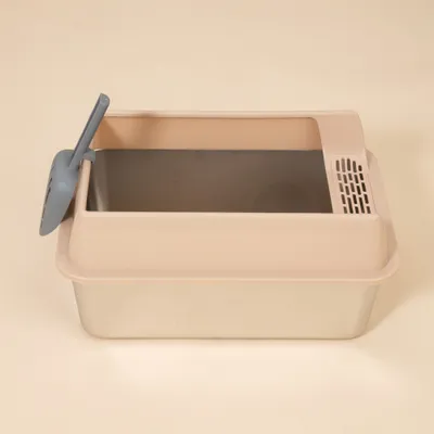 TIAKI Katzentoilette aus rostfreiem Stahl - silber TIAKI Katzentoilette aus rostfreiem Stahl - silber