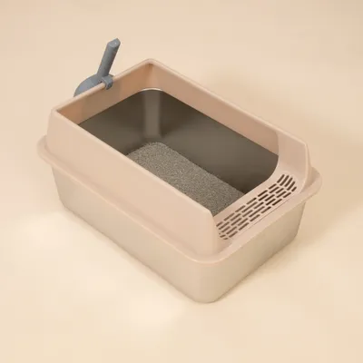 TIAKI Katzentoilette aus rostfreiem Stahl - silber TIAKI Katzentoilette aus rostfreiem Stahl - silber