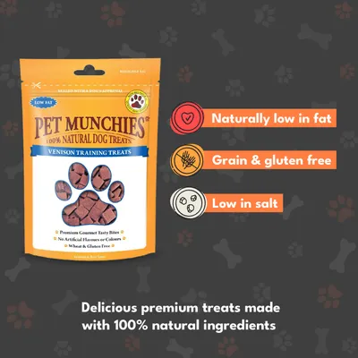 Pet Munchies Training Treats - Saver Pack: Venison & Beef Liver (3 x 50g) Pet Munchies Training Treats - Saver Pack: Venison & Beef Liver (3 x 50g)