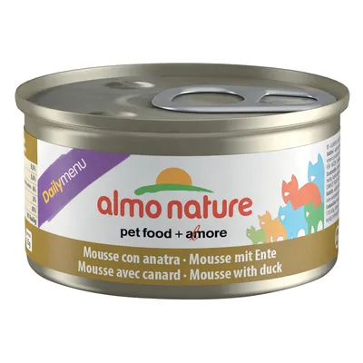 Консерва Almo Nature Daily Menu, pet food + amore, Mousse con anatra / Mousse mit Ente / Mousse avec canard / Mousse with duck, 85 г