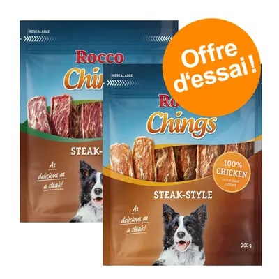 Lot mixte Rocco Chings Steak Style pour chien