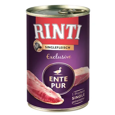 Rinti Singlefleisch Exclusive kachna, 1 protein, bez obilovin.