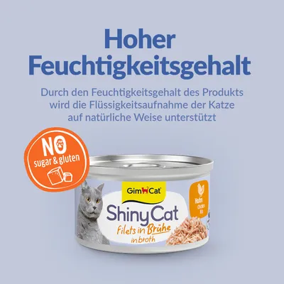 Sparpaket GimCat ShinyCat Filet in Brühe 24 x 70 g Sparpaket GimCat ShinyCat Filet in Brühe 24 x 70 g