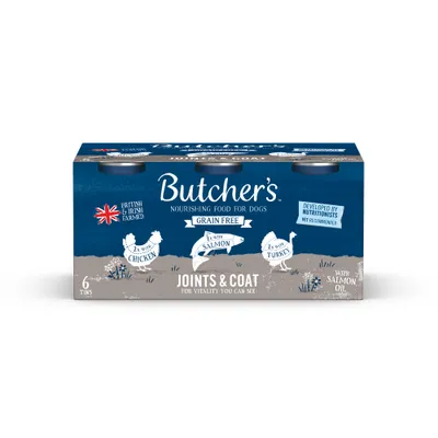 Butcher's Grain Free Joints & Coat 6 x 390g - Mixed Pack Butcher's Grain Free Joints & Coat 6 x 390g - Mixed Pack
