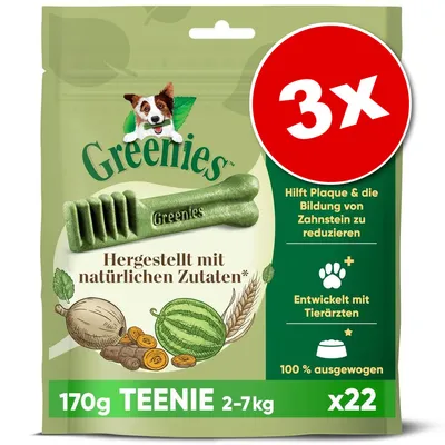 Lot Greenies Soin dentaire pour chien 3 x 170 g / 340 g