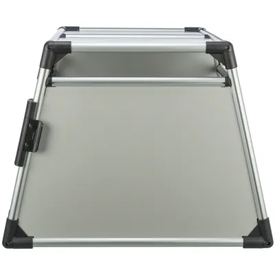 Trixie Transportbox Aluminium doppelt - Größe M-L: B 93 x T 88 x H 64 cm