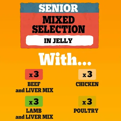 Pedigree Senior Pouch in Jelly Multipack - 12 x 100g Pedigree Senior Pouch in Jelly Multipack - 12 x 100g