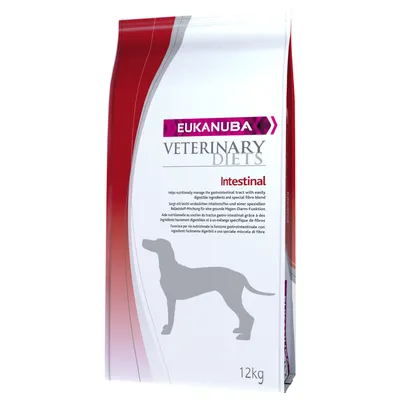 Eukanuba Veterinary Diets Intestinal, 12kg. Supports digestive function with easily digestible ingredients and special fibre blend.