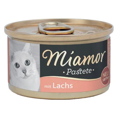 Miamor Pastete lohella, UUTUUS: hienovarainen maku. Kissanruoka purkissa.