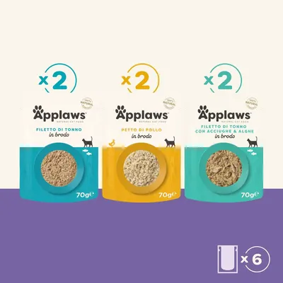 Applaws Buste in Brodo Pacco misto 6 x 70 g