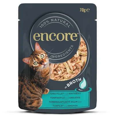 Encore Cat Pouch Saver Pack 48 x 70g - cat wet food - Tuna Fillet with Whitebait Encore Cat Pouch Saver Pack 48 x 70g - cat wet food - Tuna Fillet with Whitebait