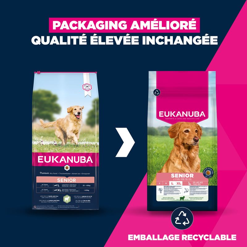 Eukanuba Premium Nutrition Senior Large et Giant Breed agneau et riz