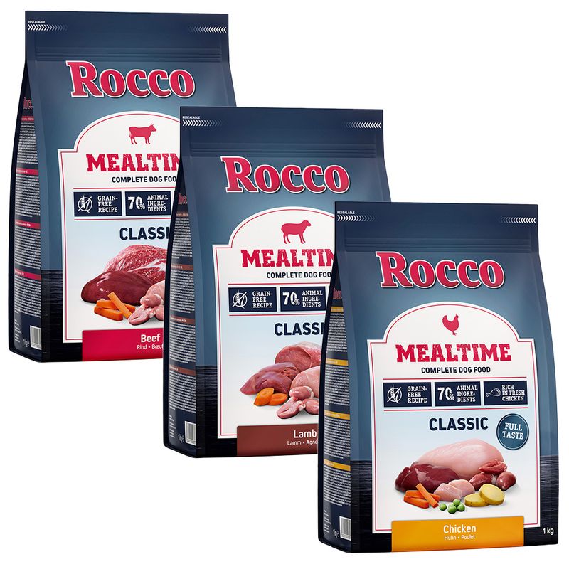 Rocco Rocco Mealtime Mixed Trial Adult Dry Dog Food pet food packaging