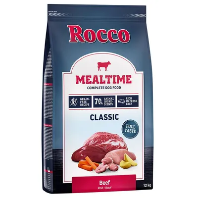 Rocco Mealtime Classic Hundefutter, 12 kg, mit Rind. Getreidefreie Rezeptur, 70% tierische Zutaten, reich an frischem Rindfleisch. Voller Geschmack. Rocco Mealtime Classic Hundefutter, 12 kg, mit Rind. Getreidefreie Rezeptur, 70% tierische Zutaten, reich an frischem Rindfleisch. Voller Geschmack.