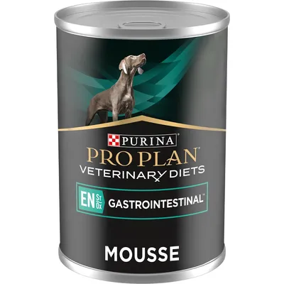 Purina Pro Plan Veterinary Diets EN Gastrointestinal mousse, as shown on product tin.