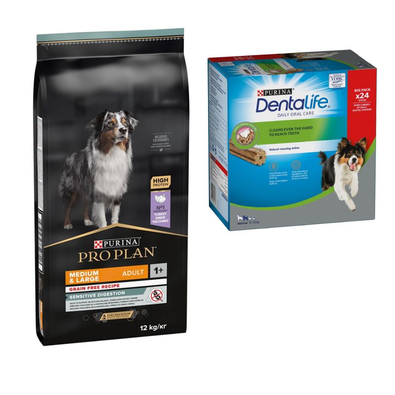 Purina: Pro Plan, сухой корм для собак, разные варианты + Dental Care, лакомство в подарок!
