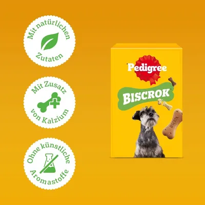 Pedigree Biscrok in 3 köstlichen Geschmacksrichtungen