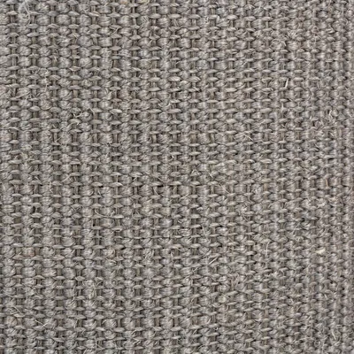 Nahaufnahme einer grauen Sisal-Oberfläche, geeignet für Kratzbäume oder ähnliche Produkte.