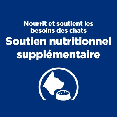 Nourrit et soutient les besoins des chats. Soutien nutritionnel supplémentaire