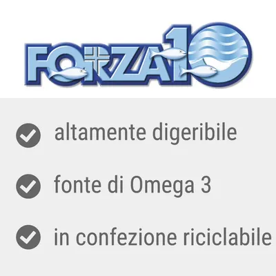 Forza10, altamente digeribile, fonte di Omega 3, in confezione riciclabile