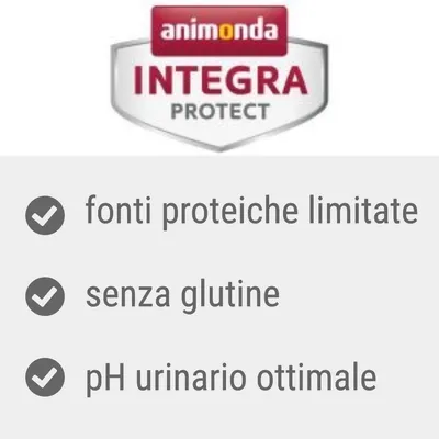 animonda INTEGRA PROTECT, fonti proteiche limitate, senza glutine, pH urinario ottimale