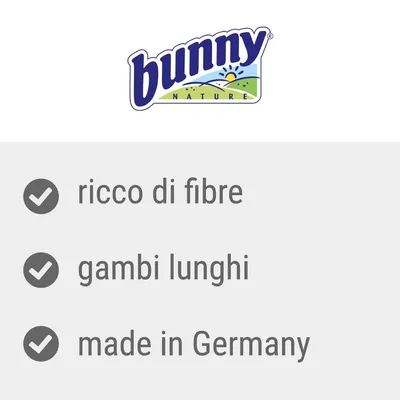 bunny NATURE, ricco di fibre, gambi lunghi, made in Germany