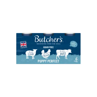 Butcher's Grain Free Puppy Perfect 6 x 400g - Mixed Pack Butcher's Grain Free Puppy Perfect 6 x 400g - Mixed Pack