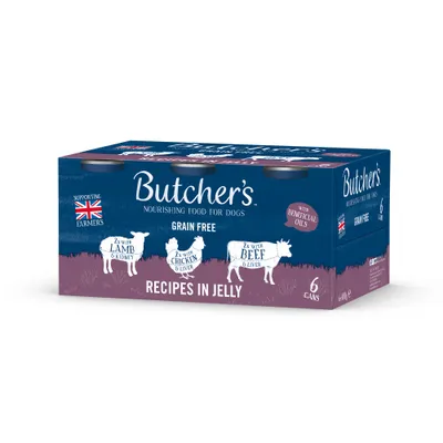 Butcher's Grain Free Recipes in Jelly 6 x 400g - Mixed Pack Butcher's Grain Free Recipes in Jelly 6 x 400g - Mixed Pack