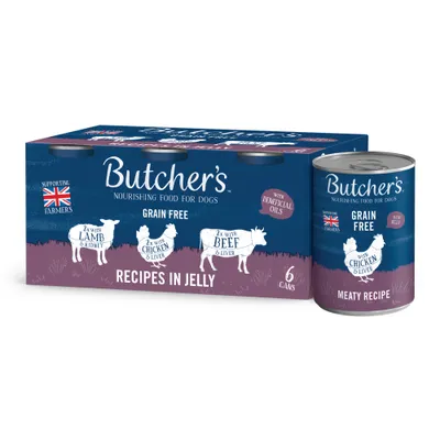 Butcher's Grain Free Recipes in Jelly 6 x 400g - Mixed Pack Butcher's Grain Free Recipes in Jelly 6 x 400g - Mixed Pack