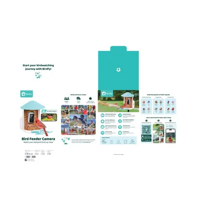 Birdfy fuglefoderautomat med kamera og AI-fugleidentifikation for 6.000 arter, app-styring, cloud-lagring. Vejledning: Download appen, opsæt kameraet, optag fuglevideoer. Birdfy fuglefoderautomat med kamera og AI-fugleidentifikation for 6.000 arter, app-styring, cloud-lagring. Vejledning: Download appen, opsæt kameraet, optag fuglevideoer.